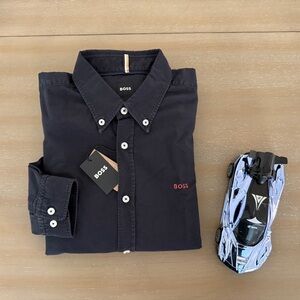 Boss Men's Dark Blue Casual Shirt
